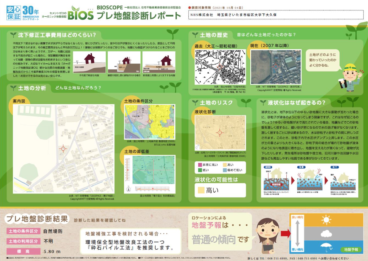 BIOSプレ地盤診断結果の例