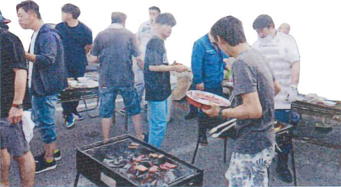 社内イベントでBBQをした時の様子